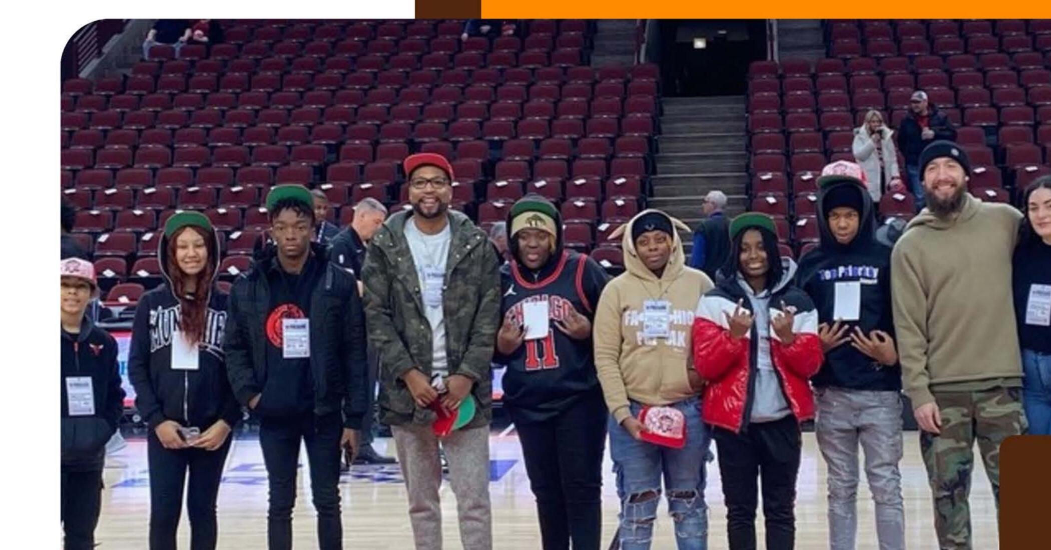 MBK Chicago youth at the United Center
